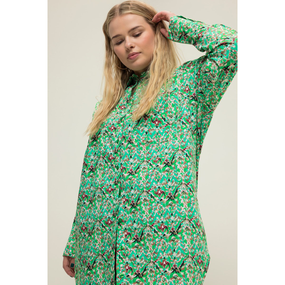 Chemisier, oversized vert naturel, STUDIO UNTOLD