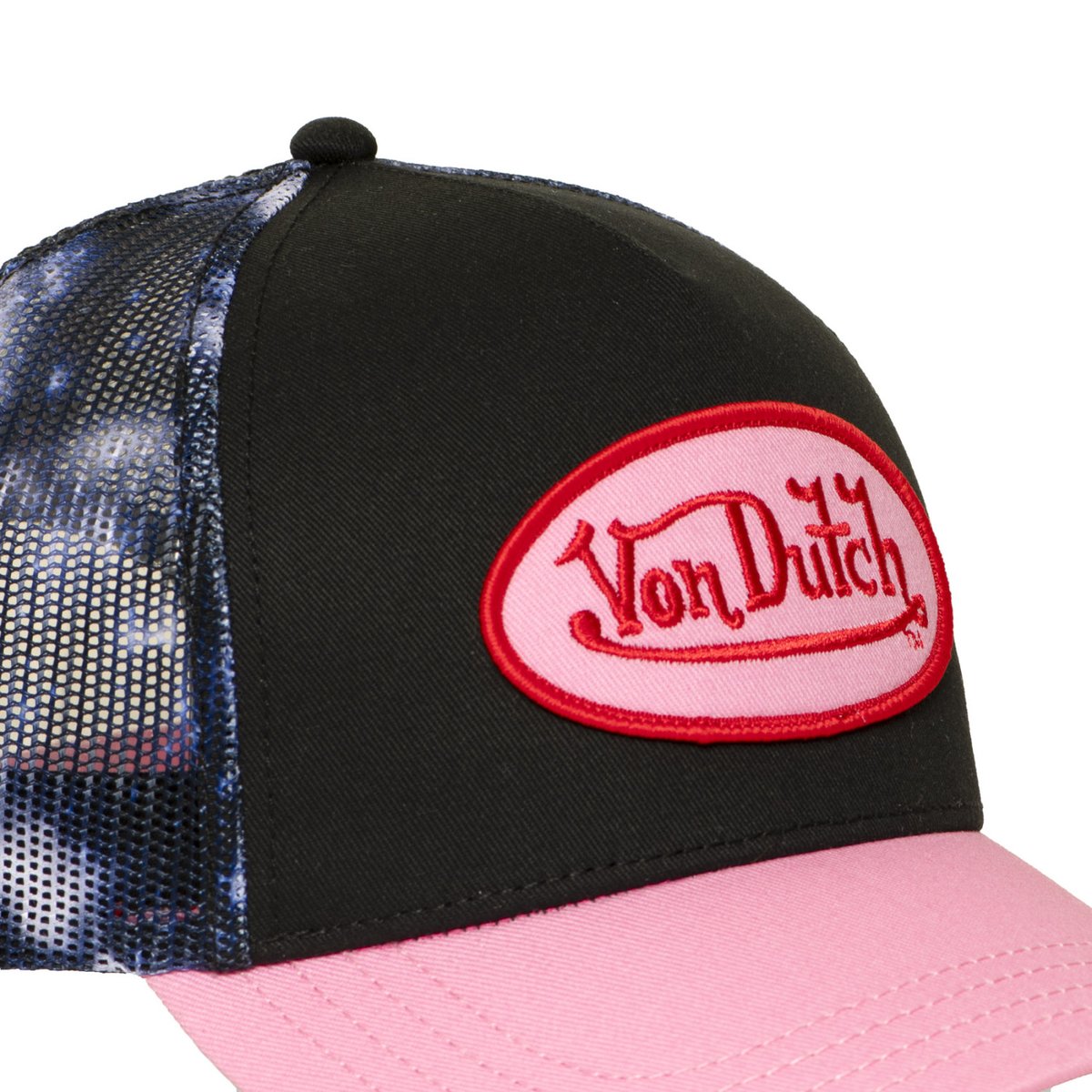 Casquette trucker SPACE noir/rose/rouge/bleu, VON DUTCH