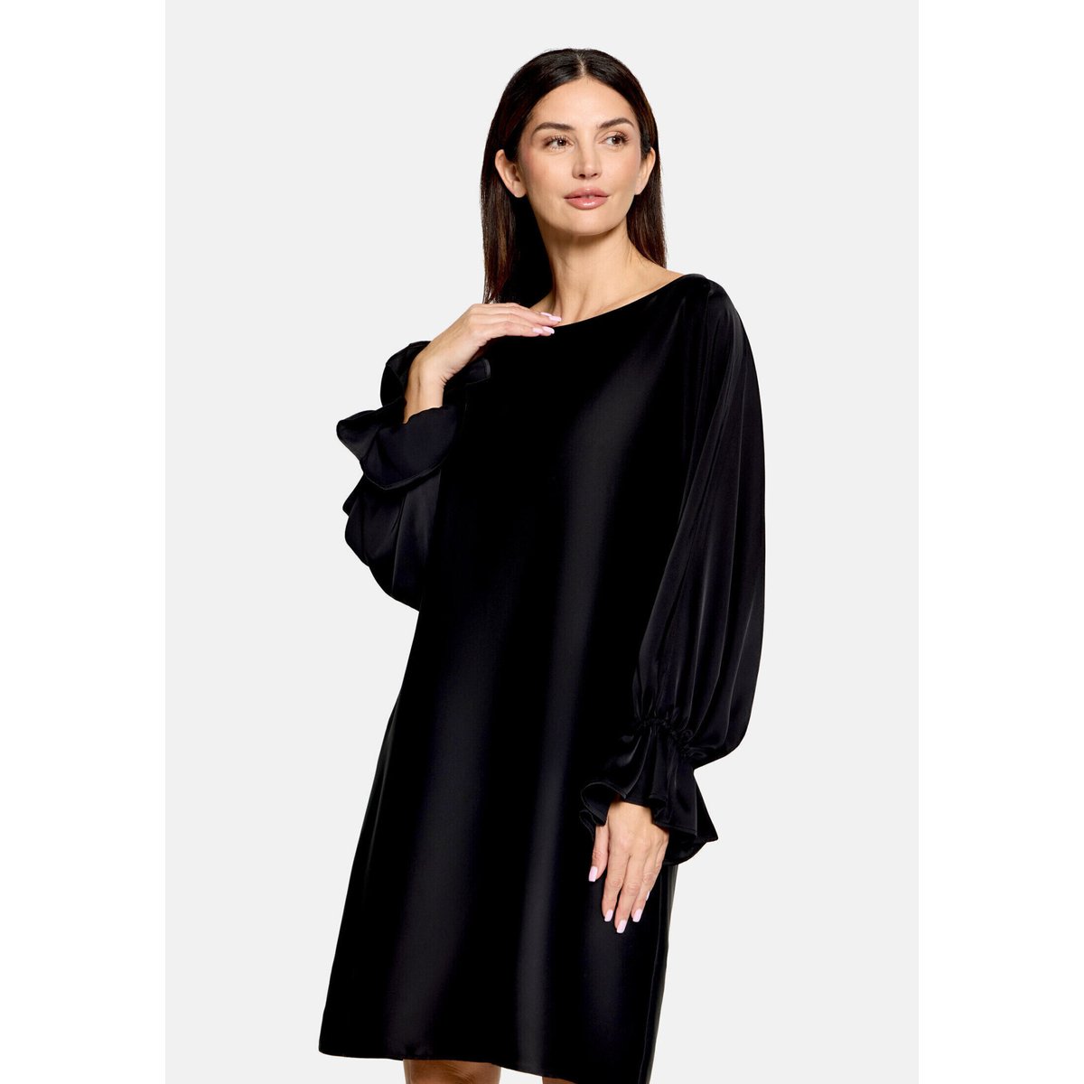 Robe longueur midi à manches longues noir, BETTY BARCLAY