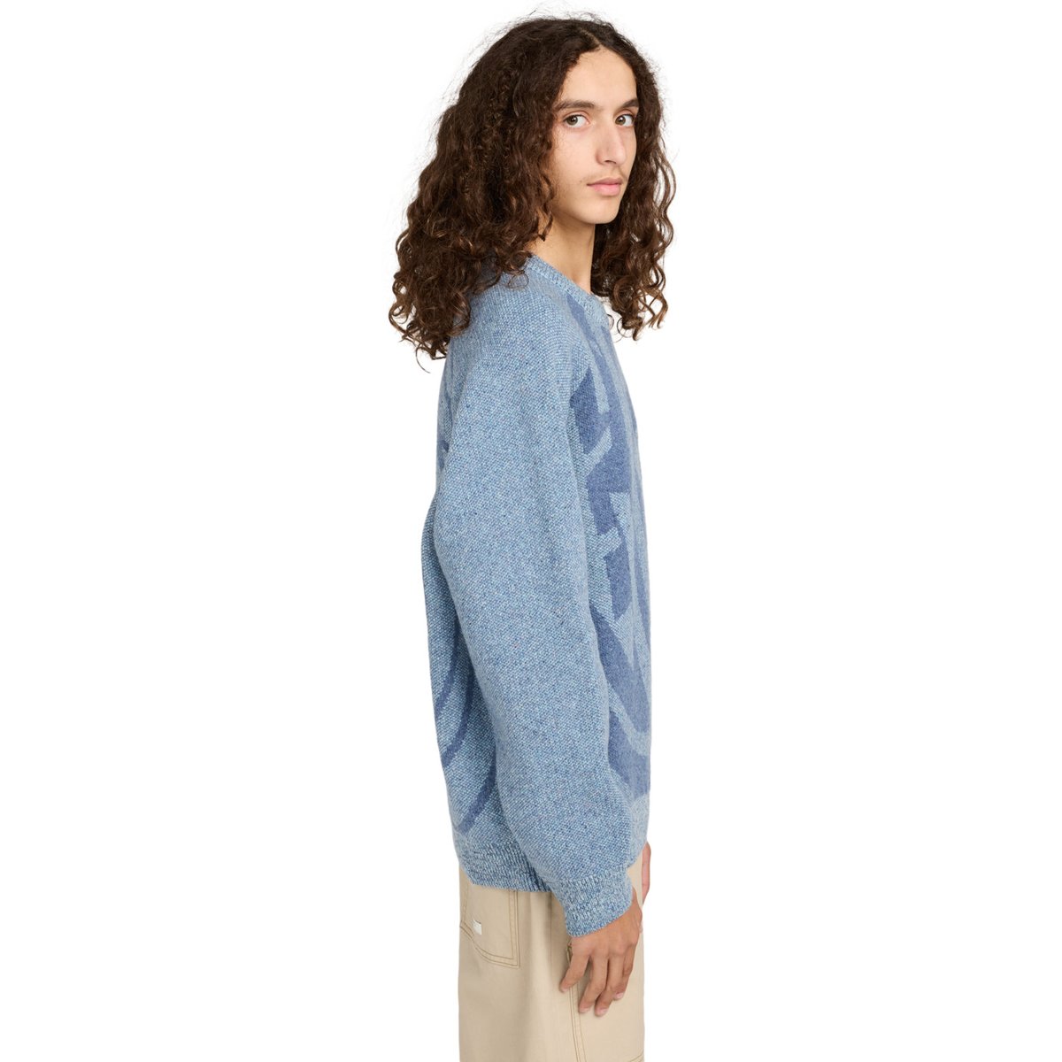 Pull à col rond DOUBLE ICON CR gris mid grey heather, ELEMENT