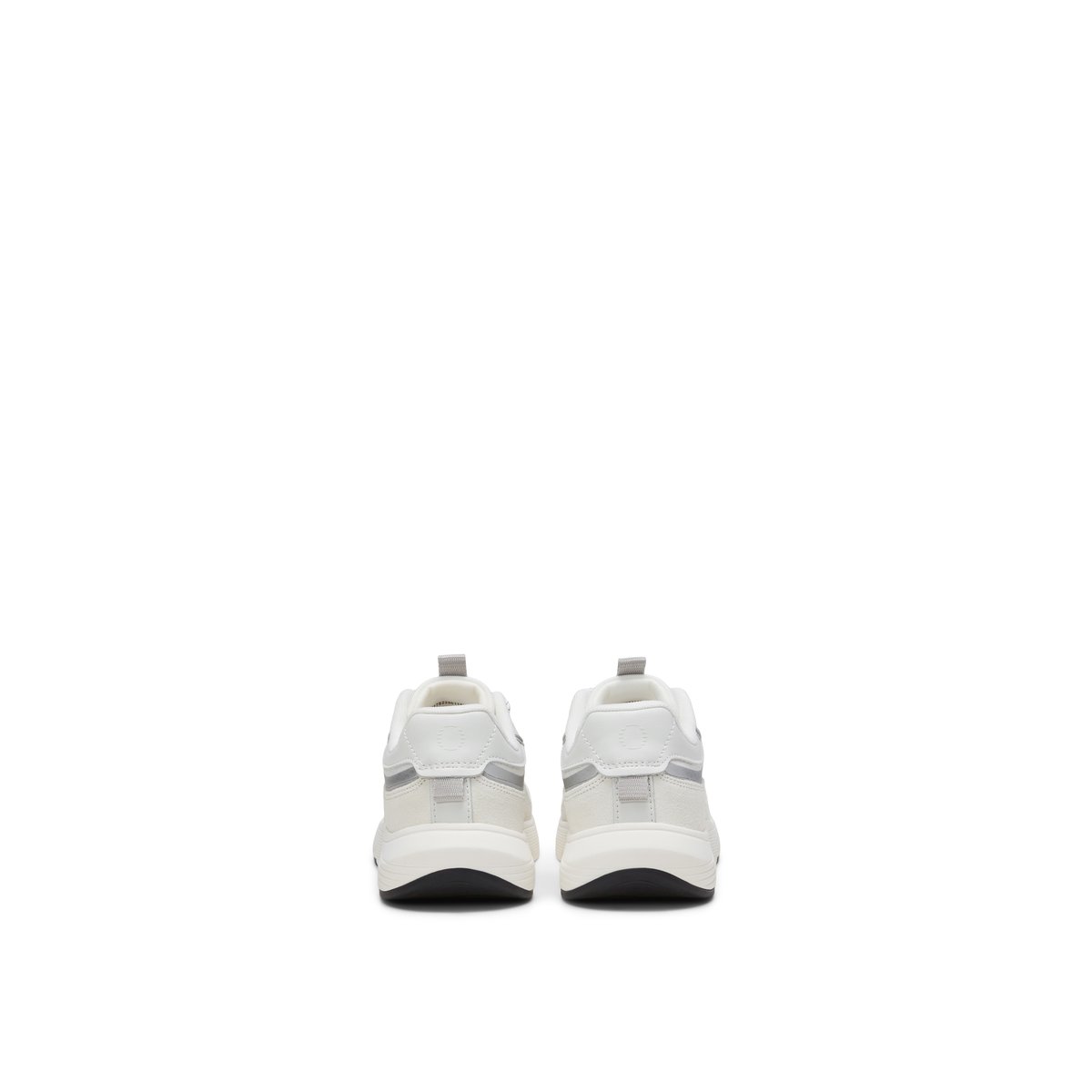 Baskets en cuir de vache et mesh blanc, MARC O'POLO