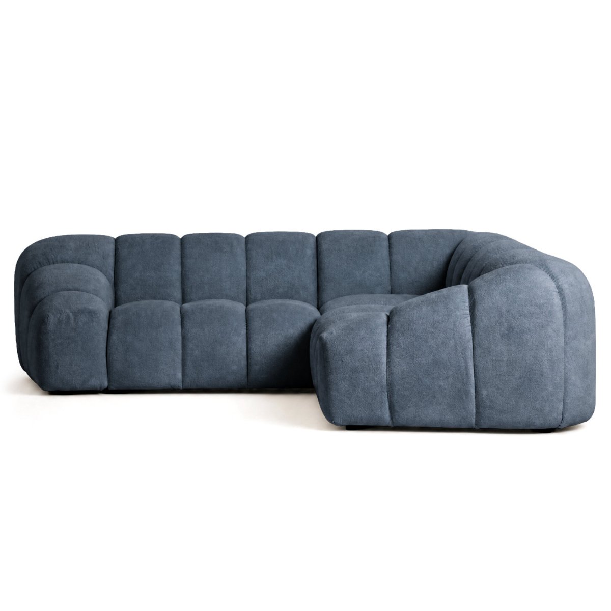 Canapé d'Angle réversible 5 places - AVA bleu, BEST MOBILIER