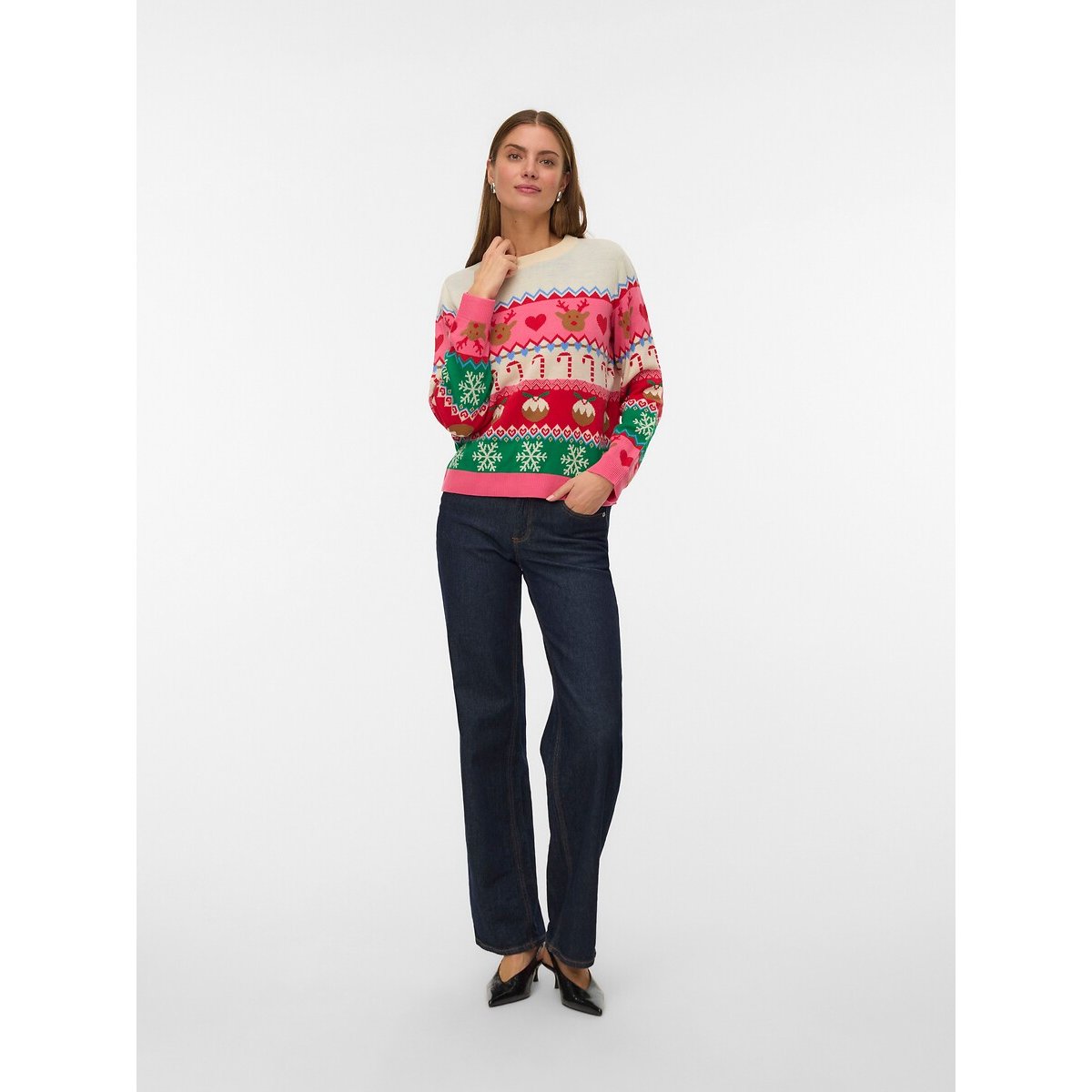 Christmas Jumper red print, VERO MODA