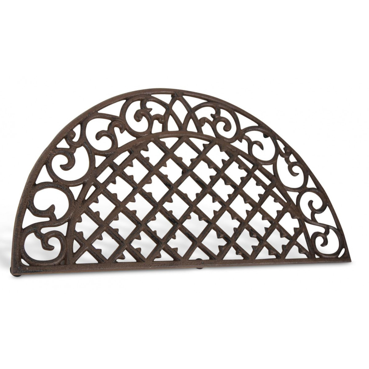 Paillasson demi lune fonte marron, DECORATION D’AUTREFOIS