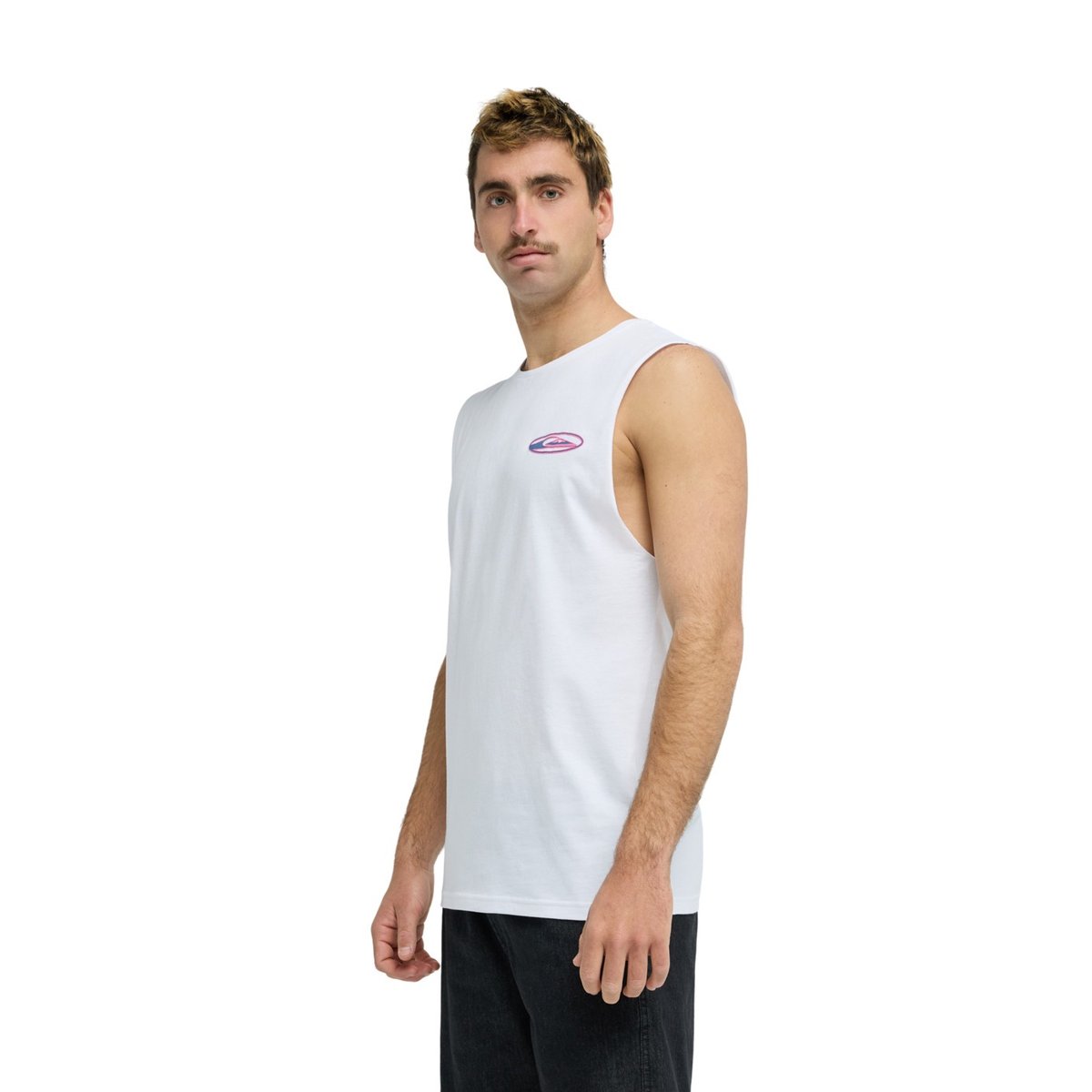 T-shirt sans manches EV QUIKGLOBE MUSCLE blanc white, QUIKSILVER
