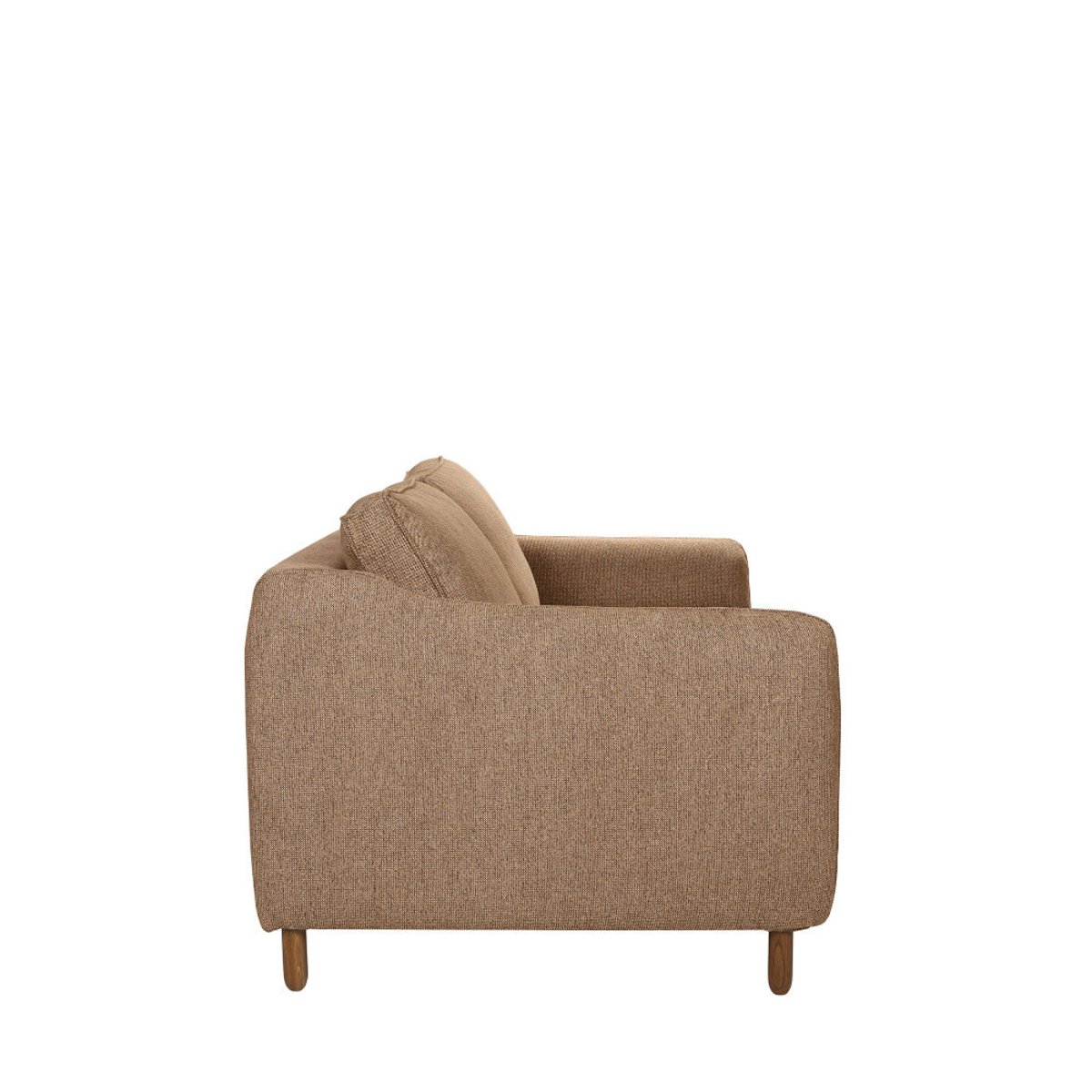 Canapé convertible ouverture express 2 places en tissu pieds bois foncé- VORNAY caramel chiné, DRAWER