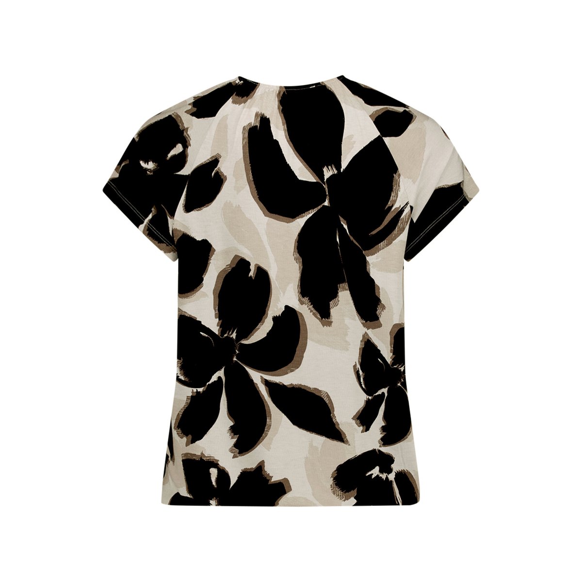 Haut imprimé à élastique beige/noir, BETTY BARCLAY
