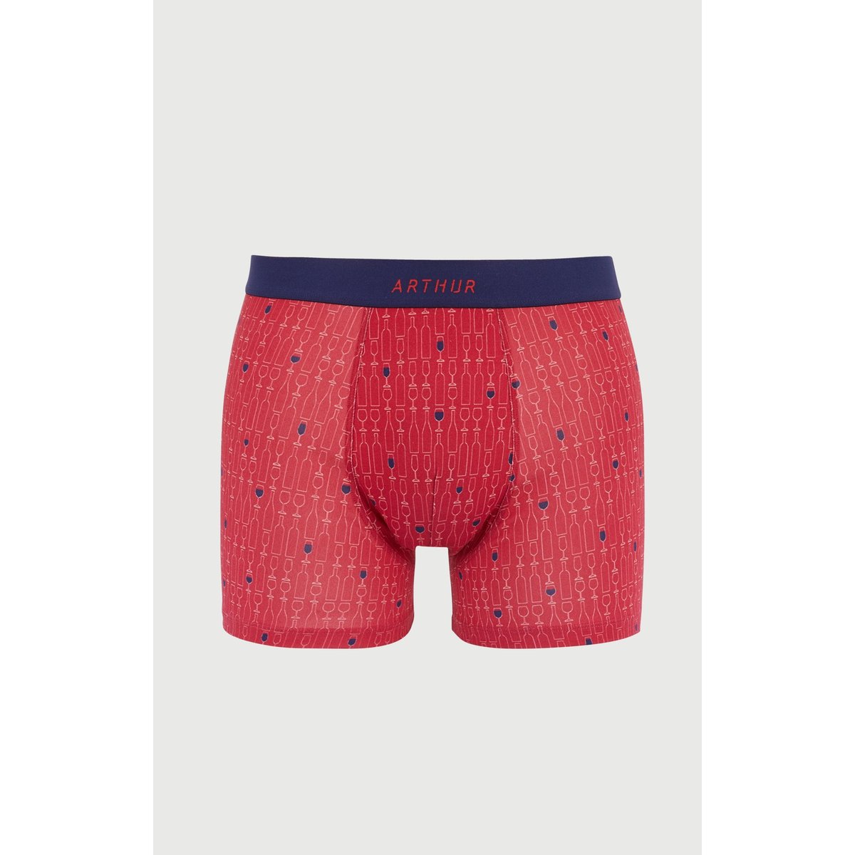 Boxer en jersey de coton imprimé Millésimé bordeaux, ARTHUR