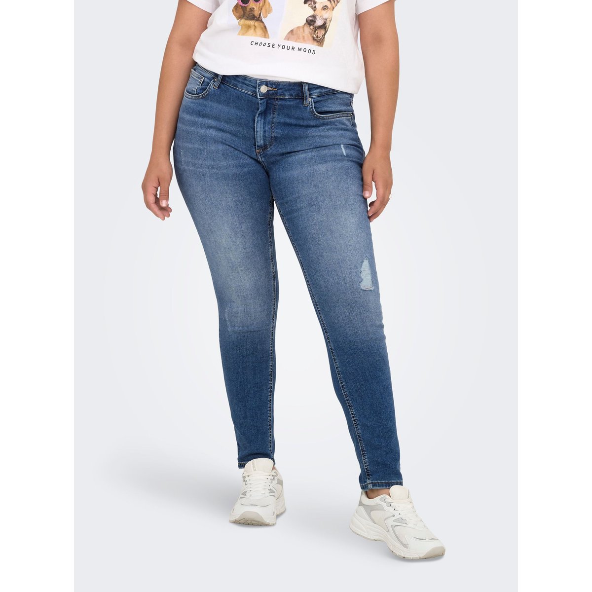 Jean Skinny medium blue denim, ONLY CARMAKOMA