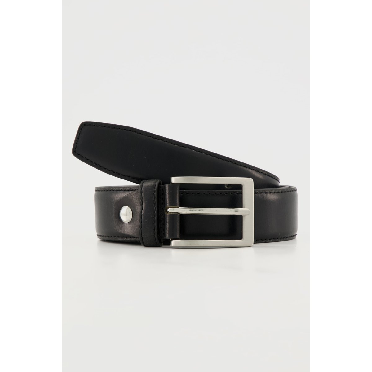 Ceinture en véritable cuir pleine fleur noir, JP1880