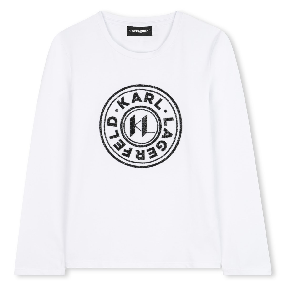 T-shirts à manches longues blanc, KARL LAGERFELD KIDS