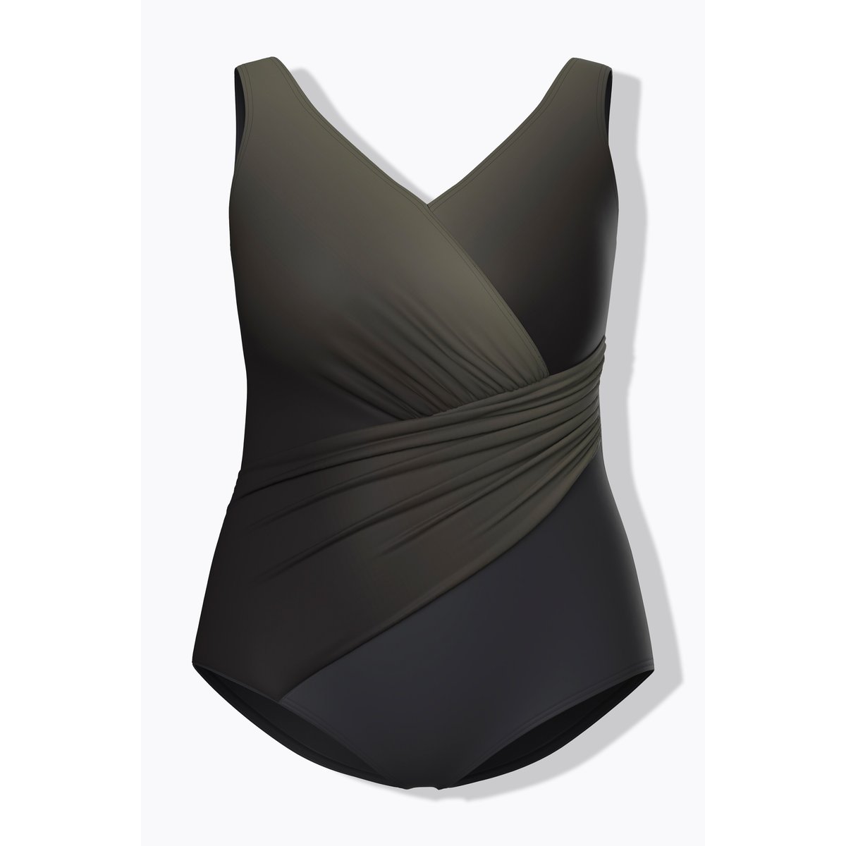 Maillot de bain à dégradé de couleurs vert loden, ULLA POPKEN