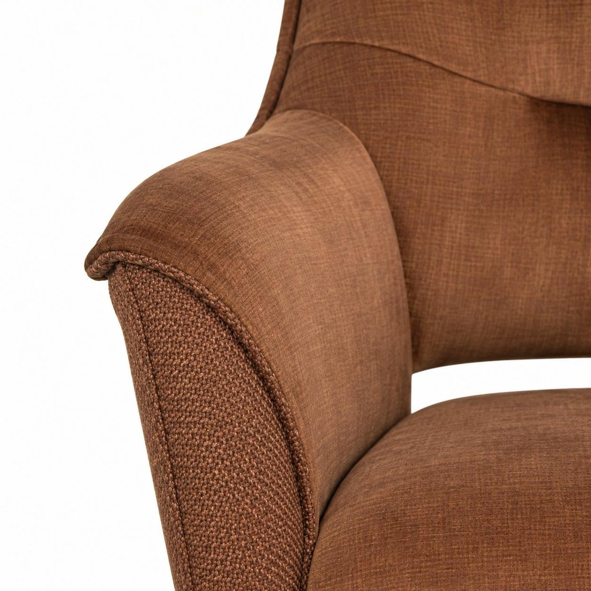 Fauteuil de table pivotant en tissu (lot de 2) IENA cuivre, PIER IMPORT