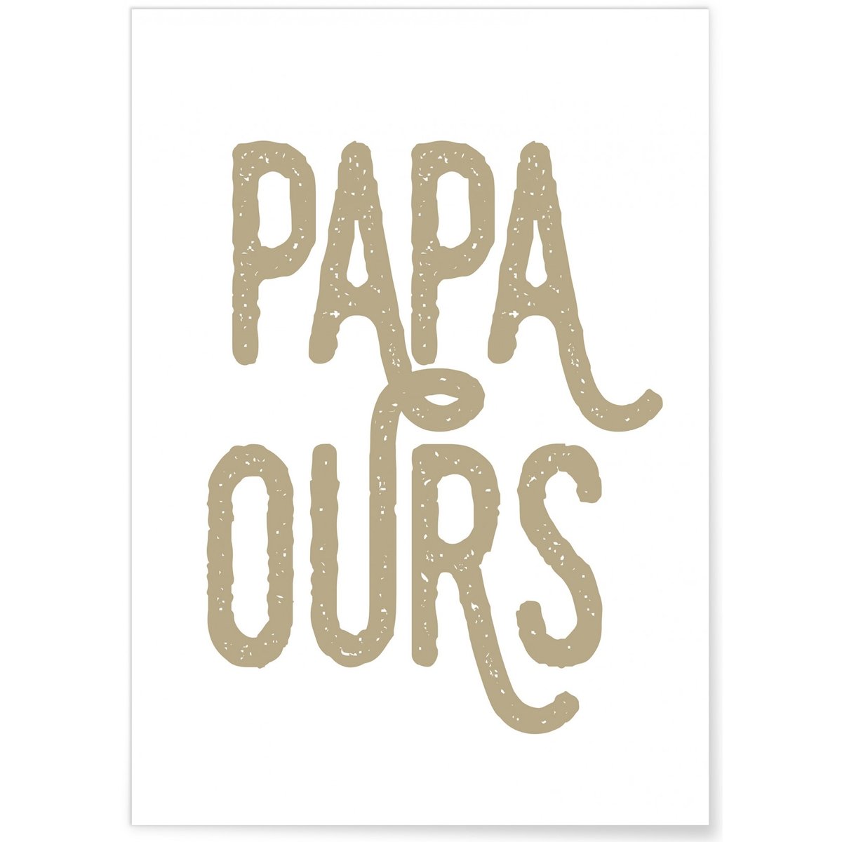 Affiche 'Papa ours' blanc, L'AFFICHERIE