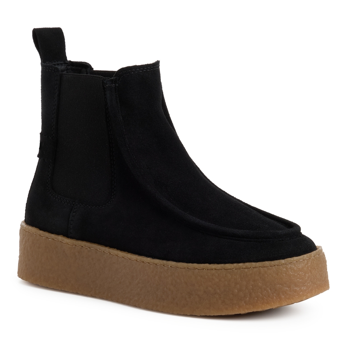 Bottine Chelsea en cuir noir, TAMARIS