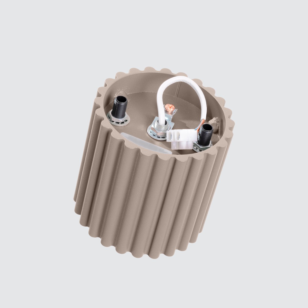 Plafonnier Aluminium Taupe GU10 1 Aura marron, EDEN