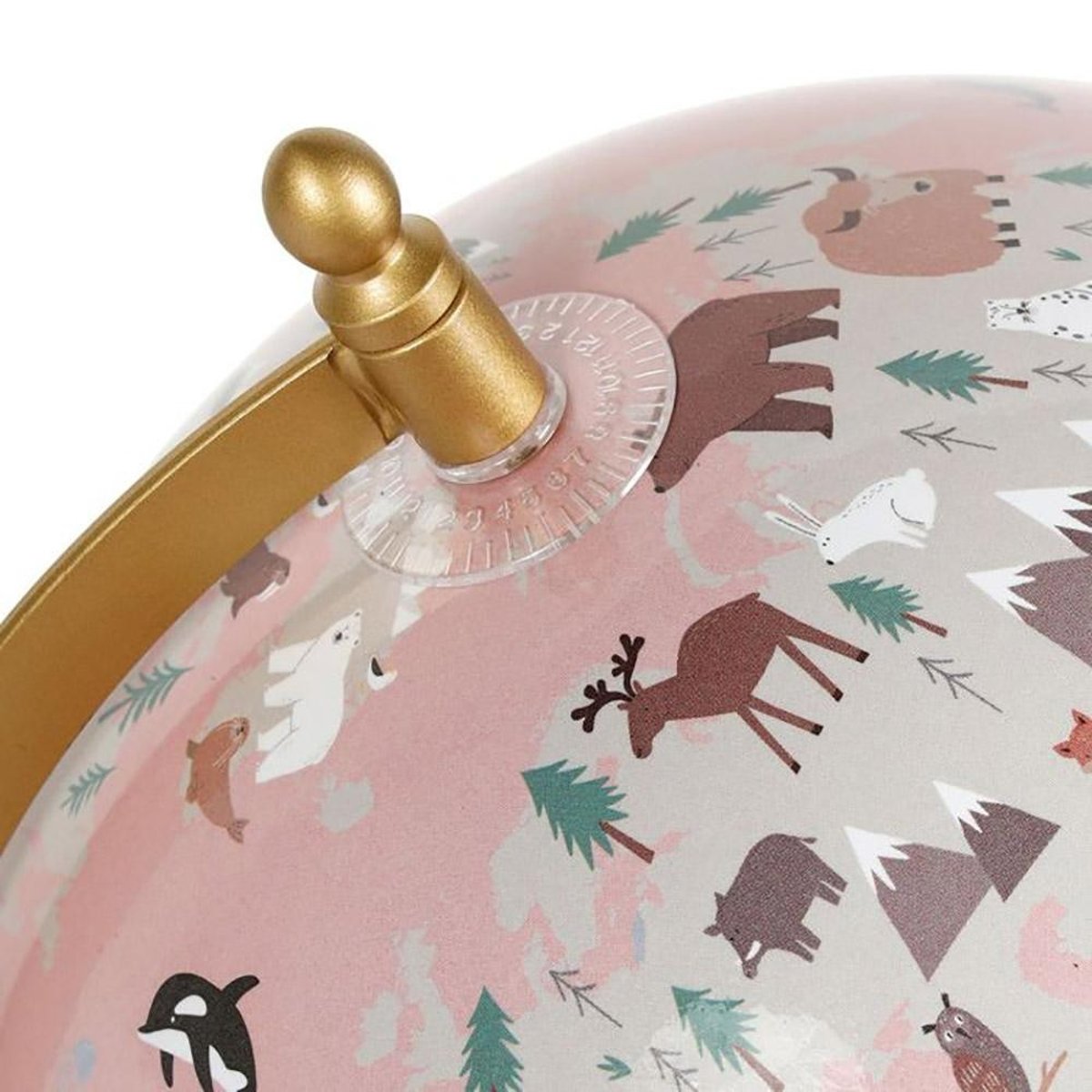 Globe Terrestre Rose Animaux rose, DECORATIE