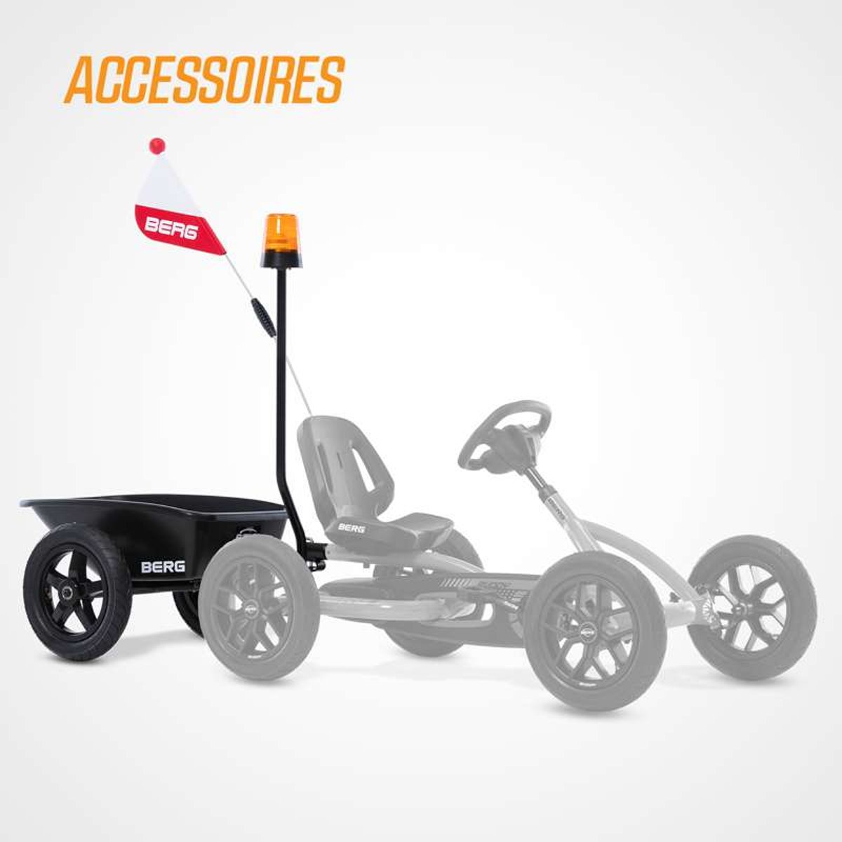 Kart à Pédales pour Enfants, 3+ Ans, Buddy B-Orange orange, BERG TOYS