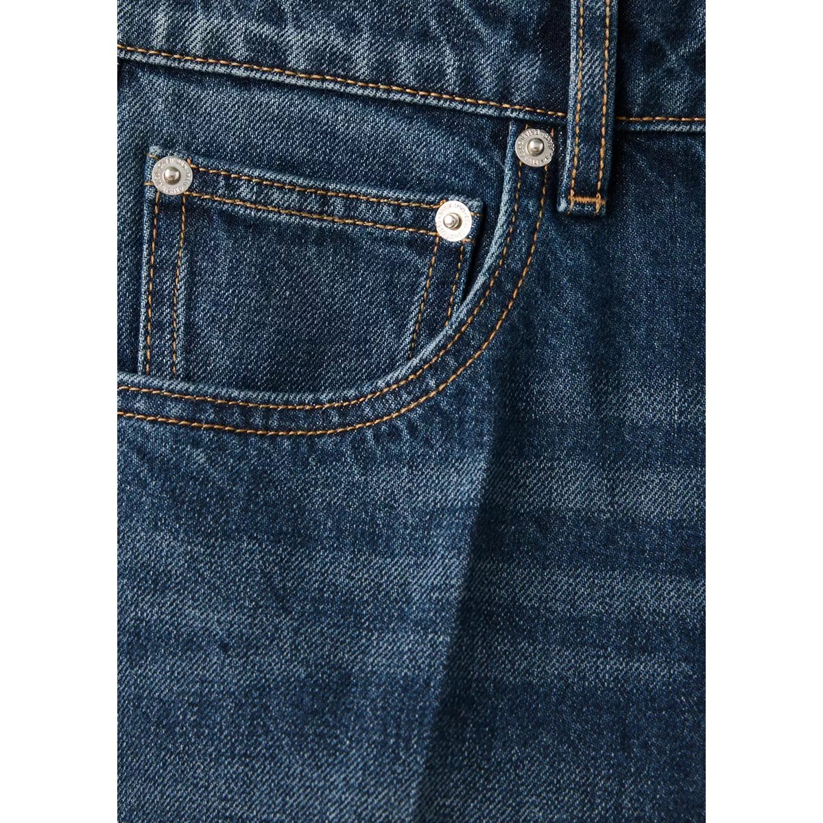 Jean droit taille haute bleu foncé, MANGO