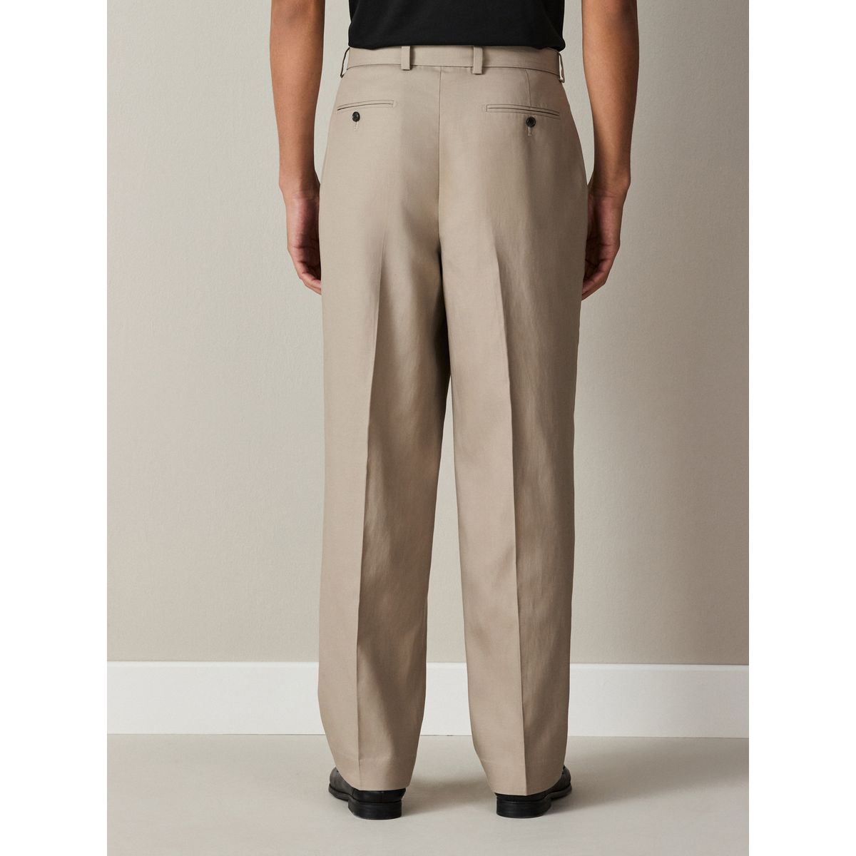 Pantalon de costume ample lin/coton/tencel™ naturel, NEXT