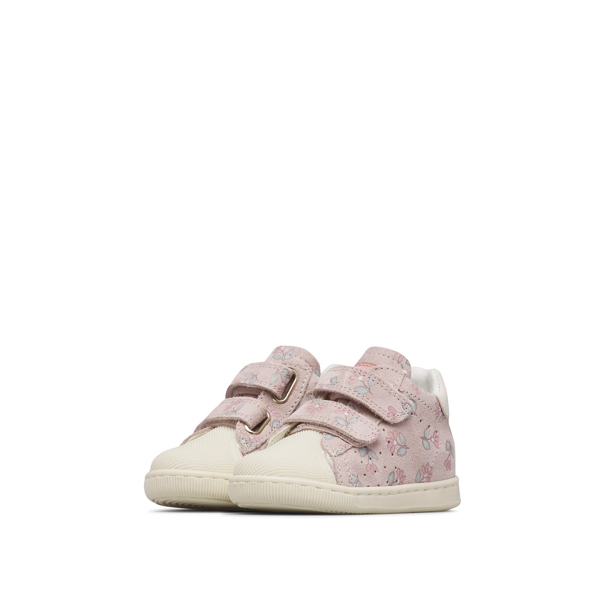 Baskets en cuir et en daim MOON VL rose poudré-, FALCOTTO