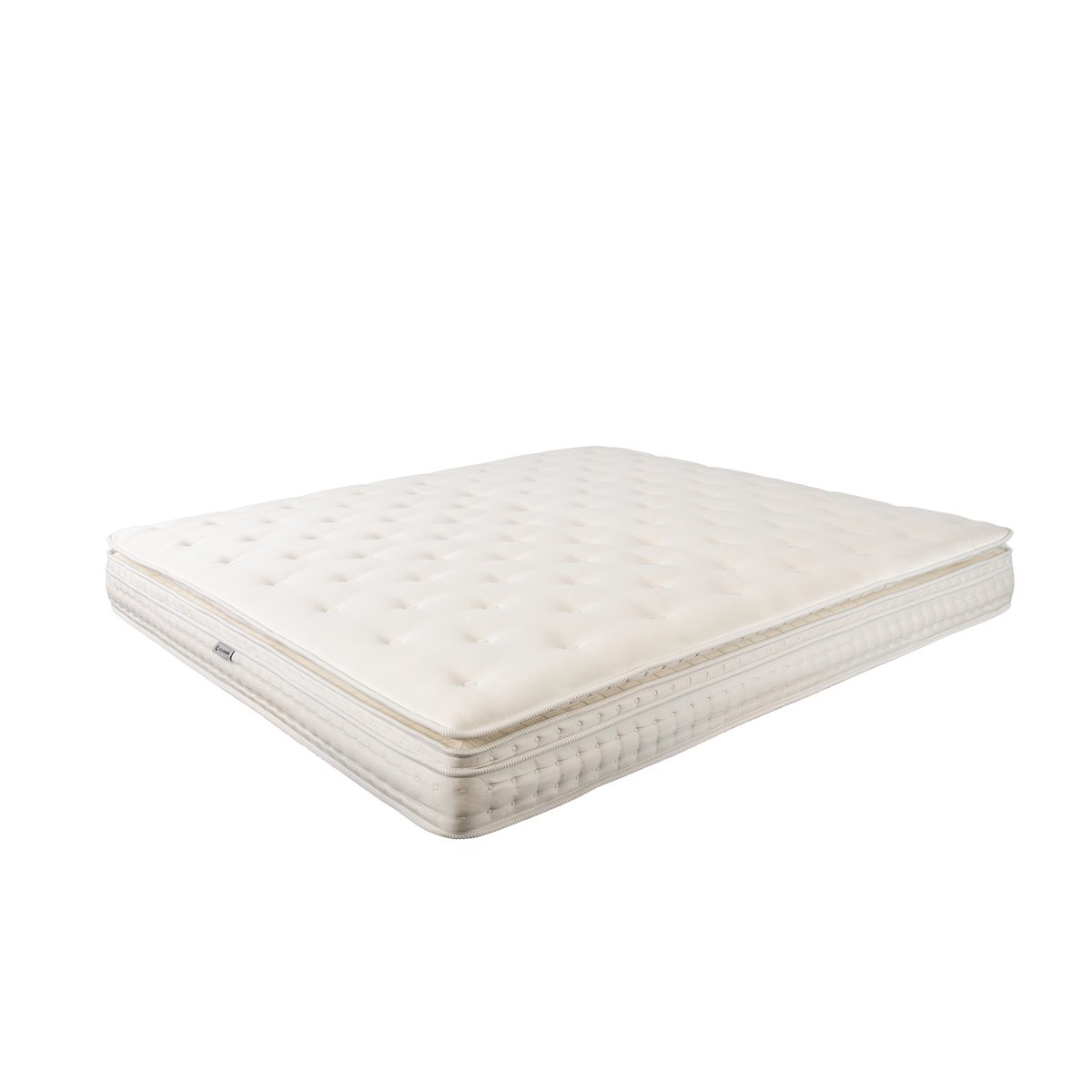 Matelas hybride en latex naturel avec mini ressorts et ressorts ensachés 7 zones blanc, ANGEL CERDA