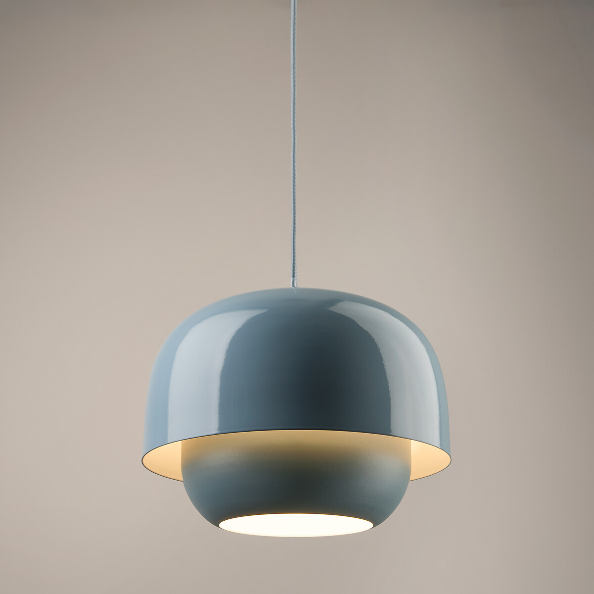 Suspension en métal fer coloré Ø21,4 cm, Kinoko bleu ciel, LA REDOUTE INTERIEURS