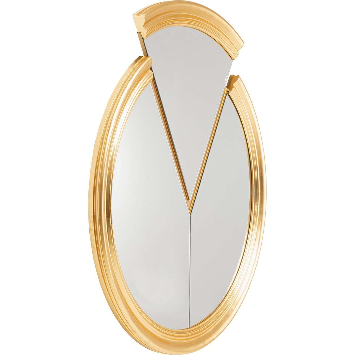 Miroir rond découpé, DOUBLE VISION or, KARE DESIGN