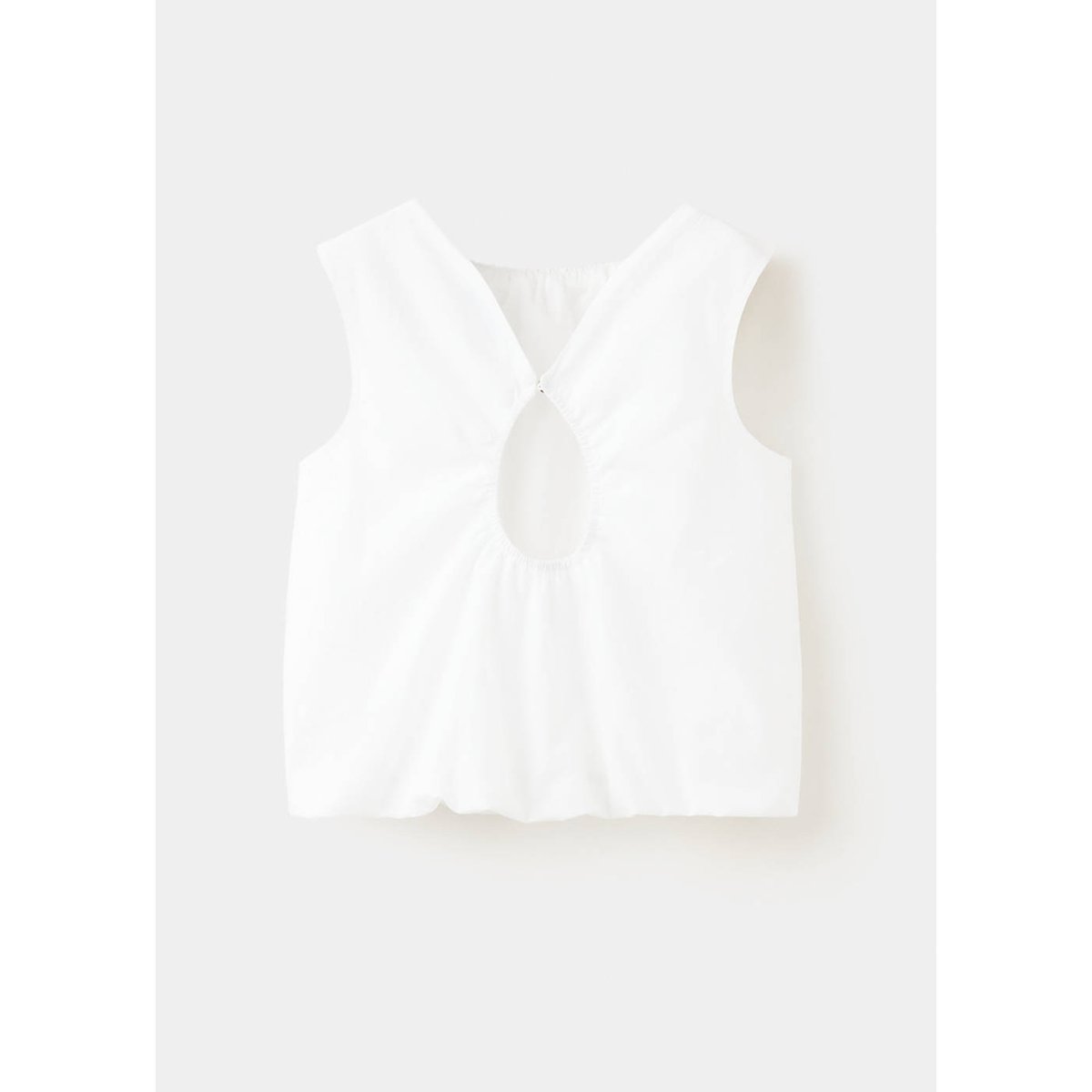 Blouse en coton ouverture au dos blanc, MANGO KIDS