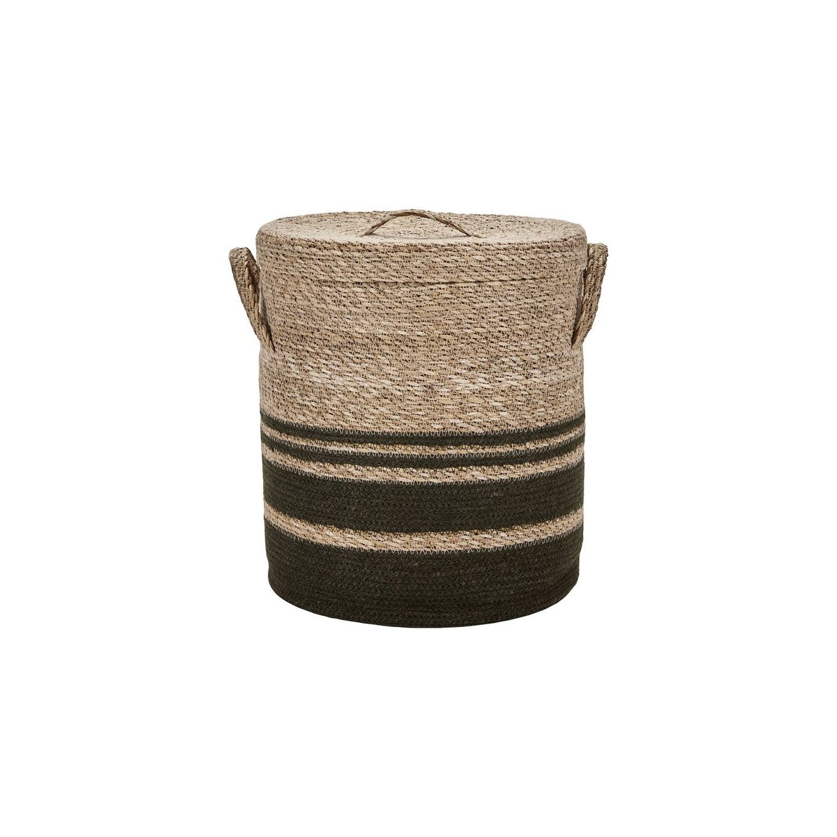 Panier avec couvercle Laundry lot de 2 noir, HOUSE DOCTOR