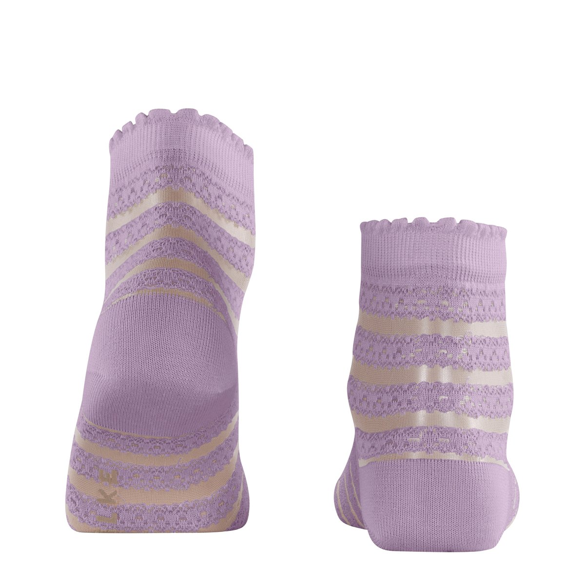 Chaussettes Border Lace Semi-opaque misty lila (8972), FALKE