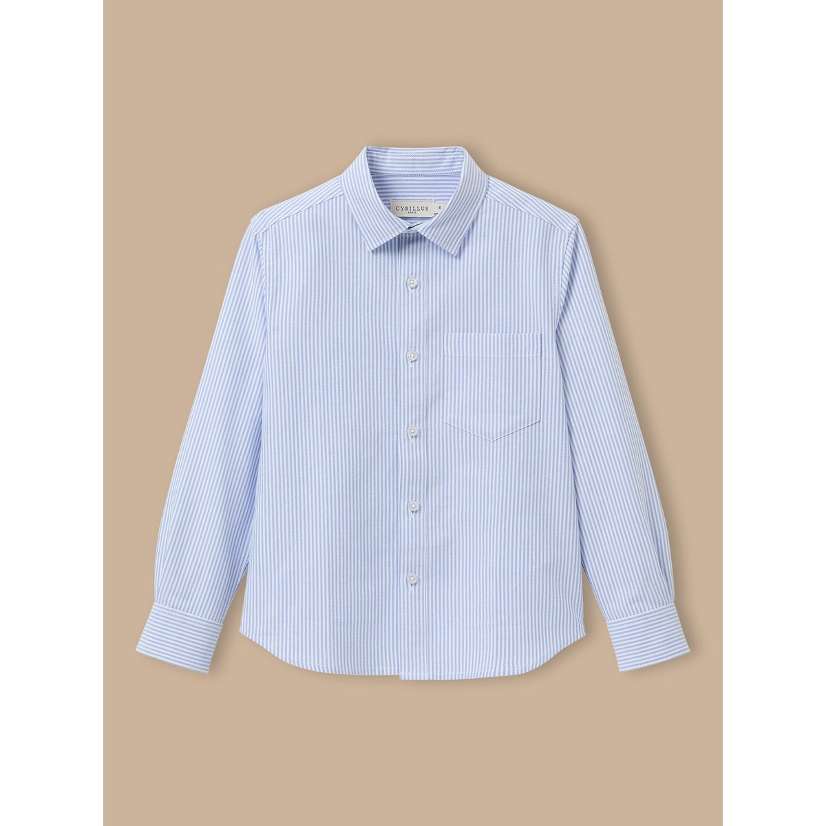 Chemise Oxford rayée rayure bleue, CYRILLUS