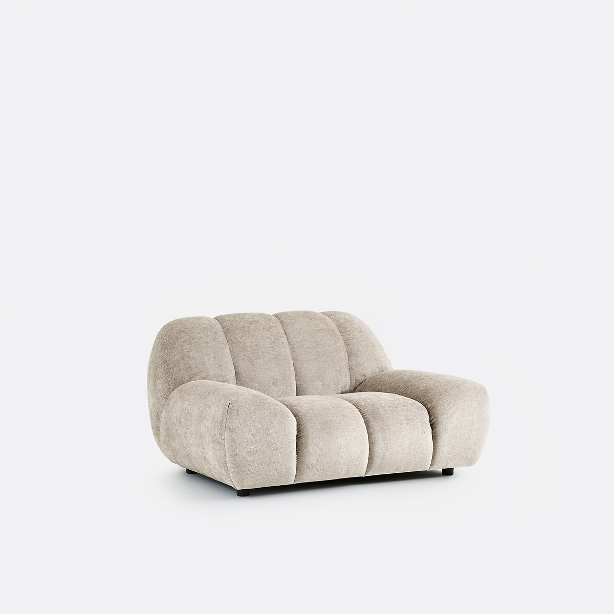 Sillón XL, terciopelo grueso, Nuria marrón grisáceo, LA REDOUTE INTERIEURS
