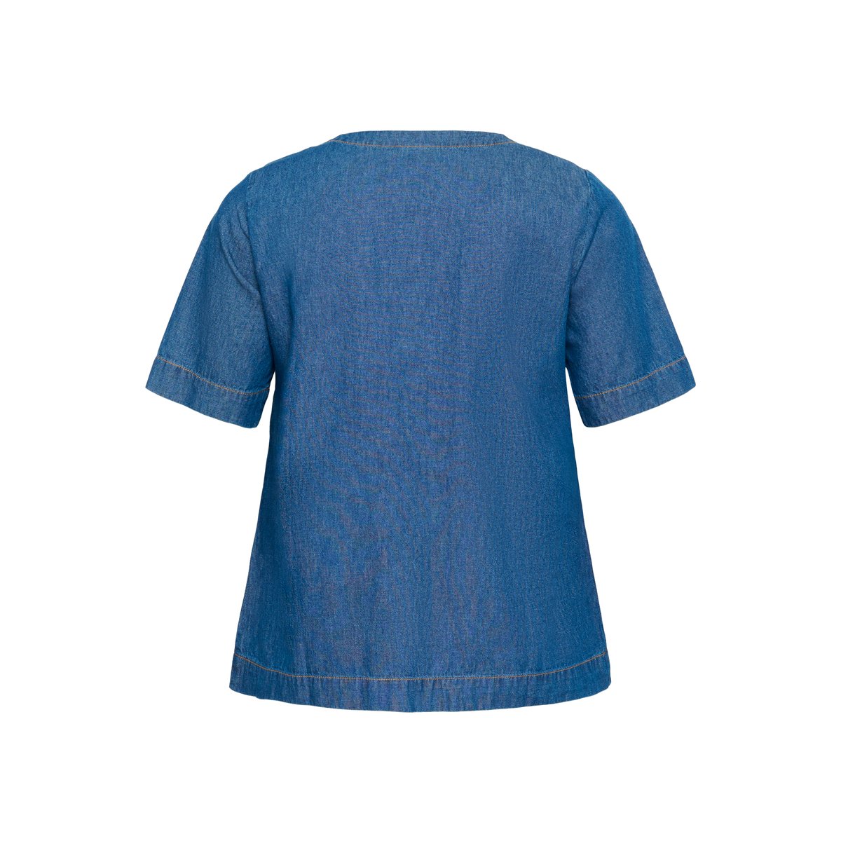 Chemise à manches longues bleu dark blue chambray, KAFFE CURVE