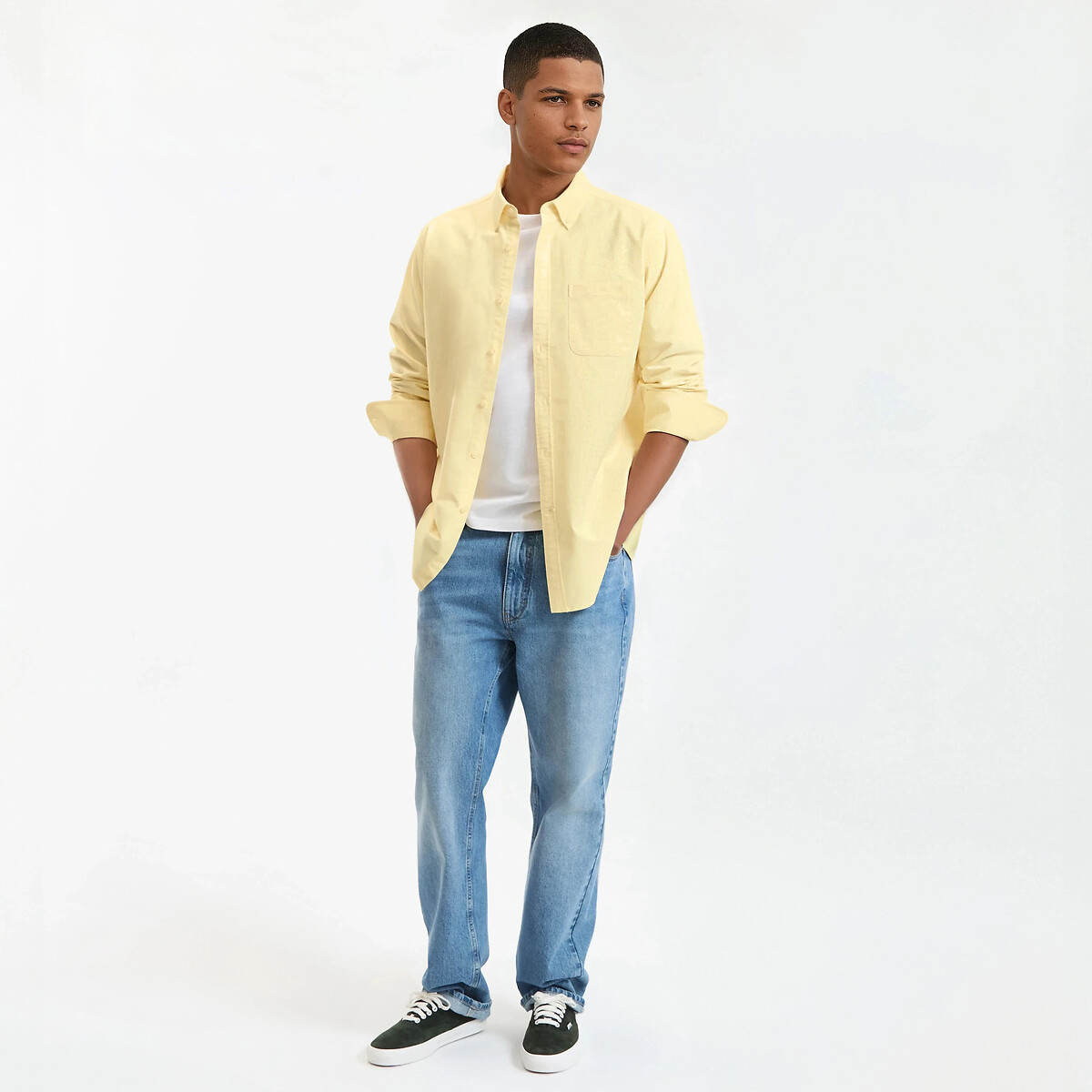 Chemise oxford droite, Signature GILLES jaune, LA REDOUTE COLLECTIONS