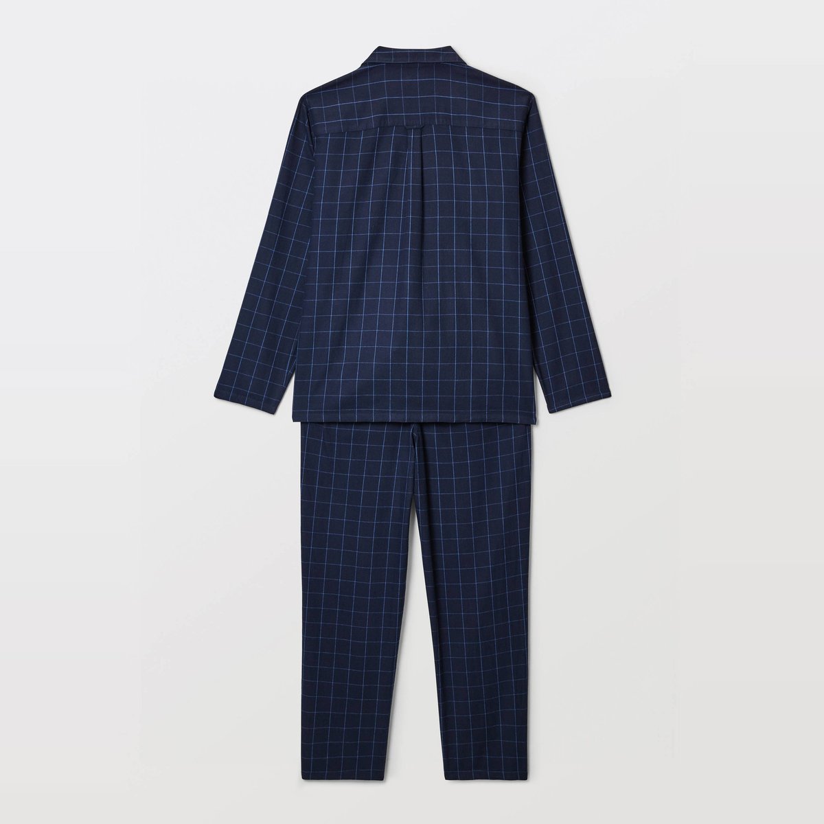 Pyjama manches longues et pantalon en flanelle de coton BIO GOTS black iris, MONOPRIX