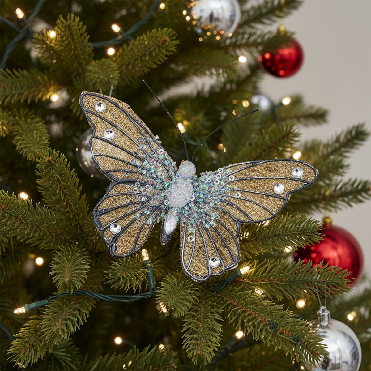 Suspension décorative papillon L13 doré, SIA DECO