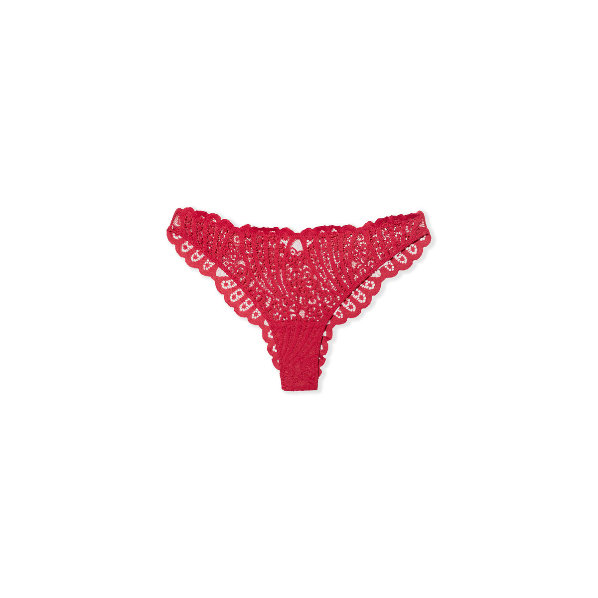 Tanga en dentelle ETREINTE rouge, ETAM