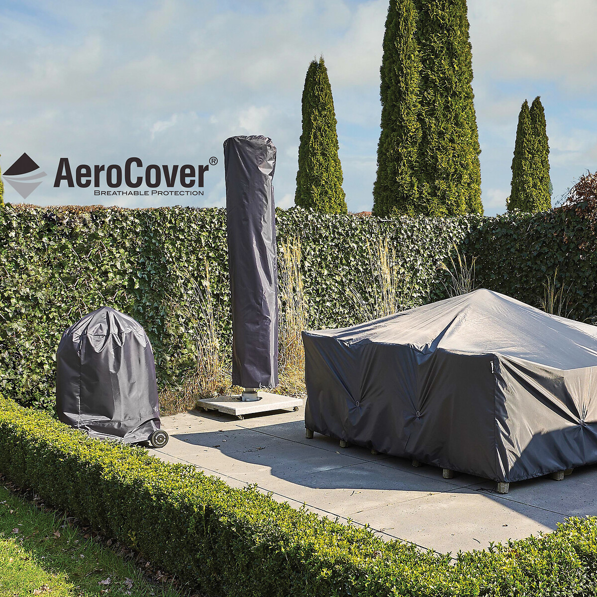 Garden Loungebed Cover 75x210cm grey, AEROCOVER