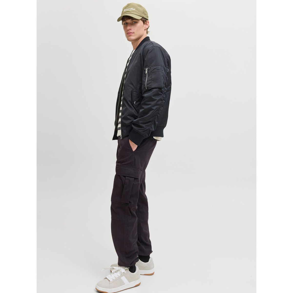 Pantalon Cargo black 1, JACK & JONES