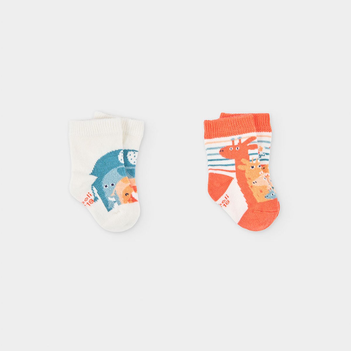 Pack de chaussettes bébé en coton orange, BOBOLI