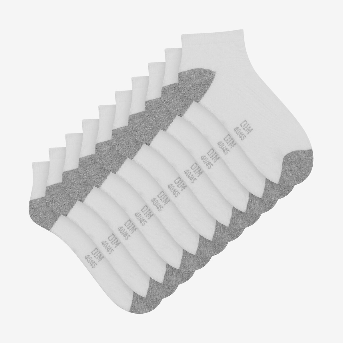 Lot de 10 paires socquettes Ecodim Sport Micro blanc, DIM