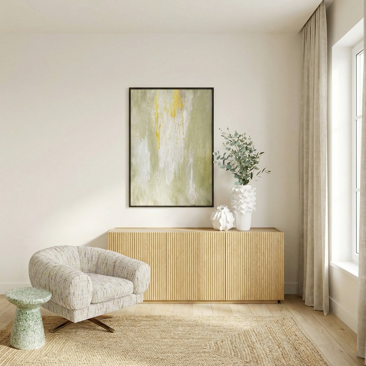 Vase en porcelaine, VIENTO blanc, KARE DESIGN