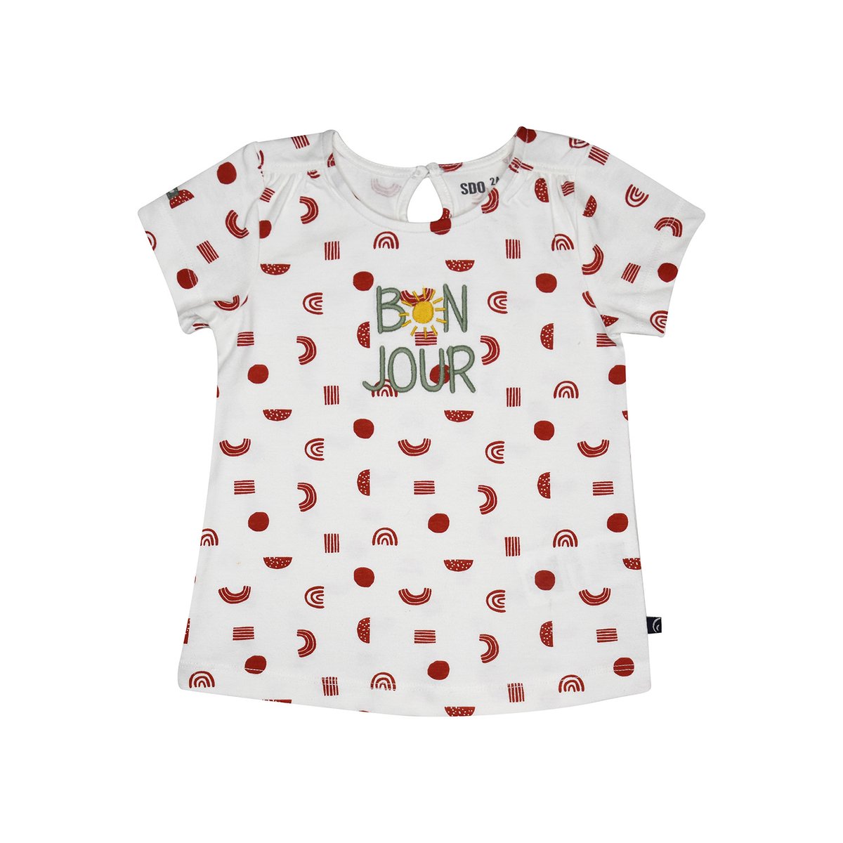 Tee shirt lilette manches courtes enfant blanc, SUCRE D'ORGE