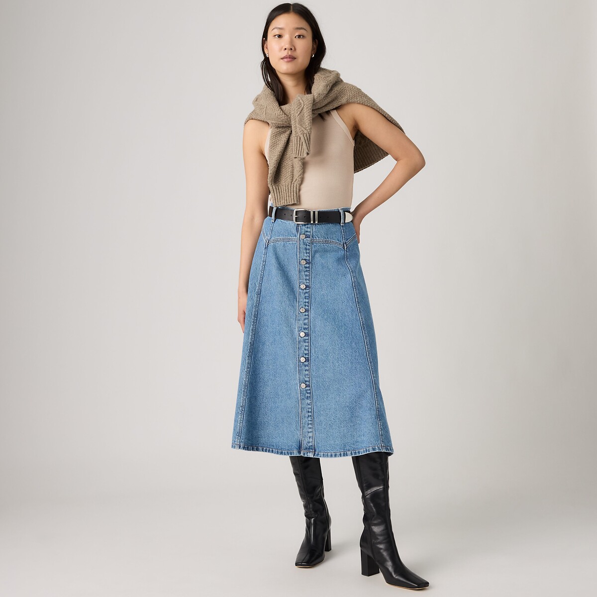 Saia evasé em ganga stone                           , LEVI'S