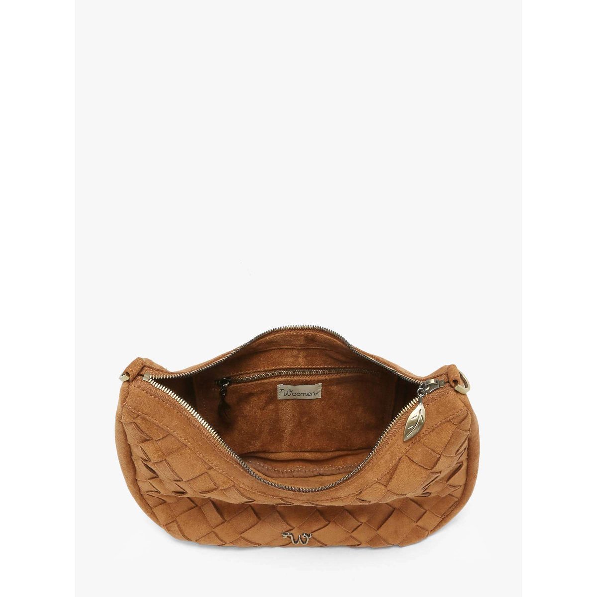 Sac bandoulière Aubepine camel, WOOMEN