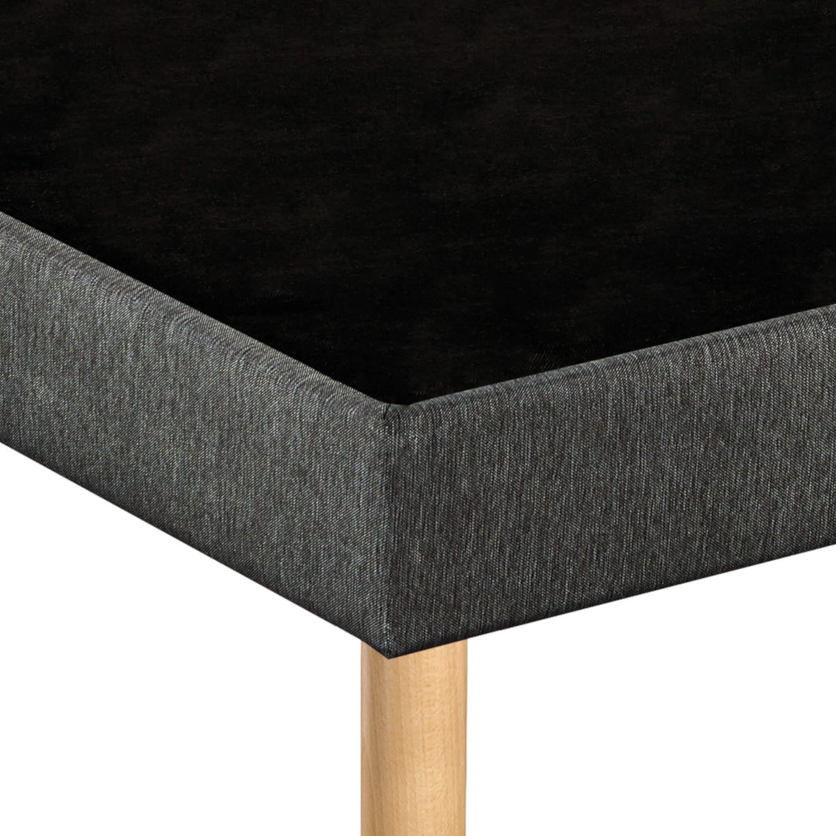 Sommier déco tapissier UNIC gris foncé, BULTEX
