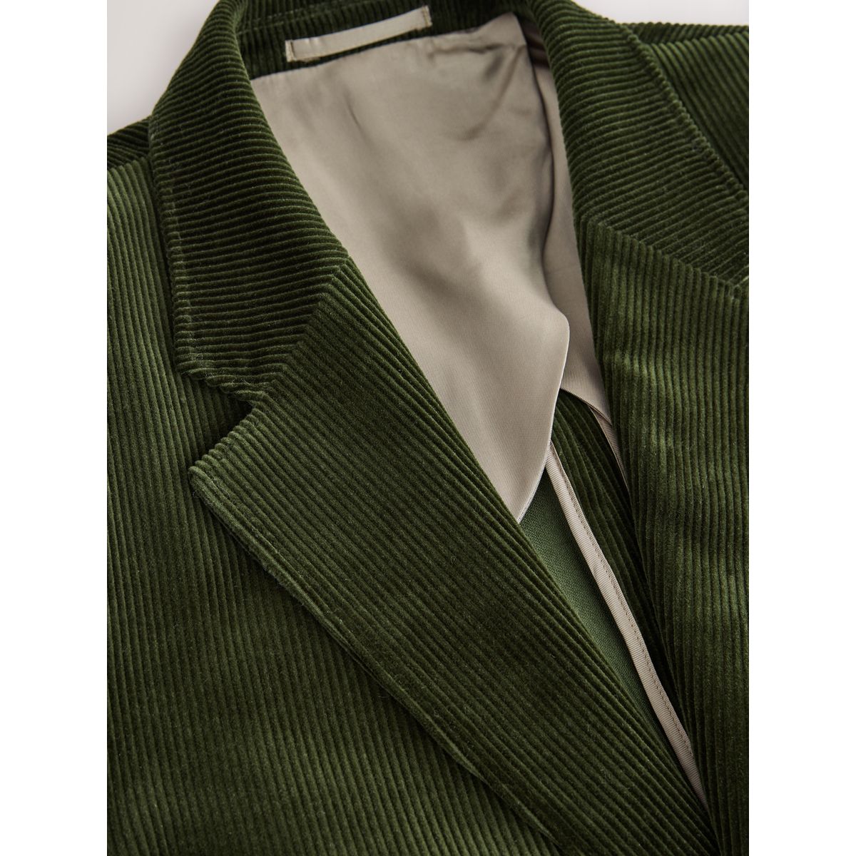 Veste de costume en velours côtelé pontoglio signature vert olive, NEXT