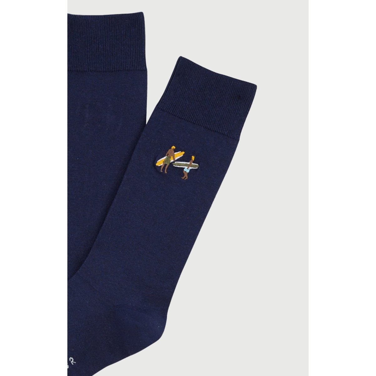 Chaussettes brodées en coton imprimé Surf marine, ARTHUR