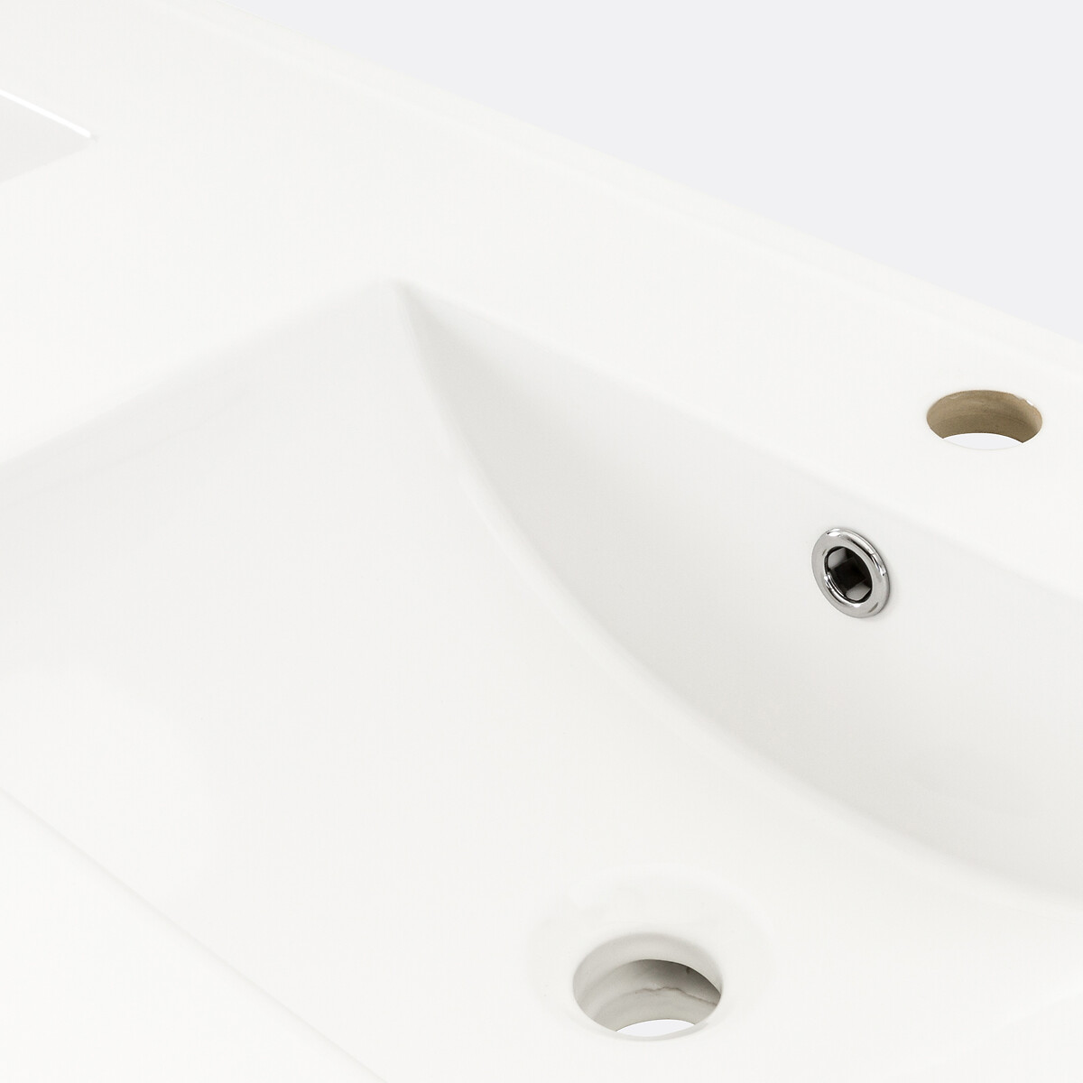 Plan double vasque en céramique L120 cm, Jaly blanc, LA REDOUTE INTERIEURS